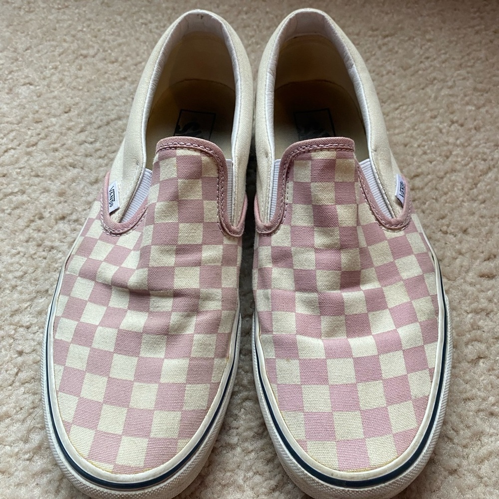 Pink Checkered Slip-On Vans